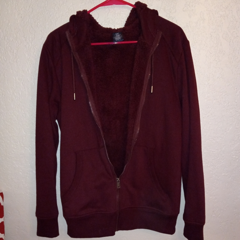 Maroon Cotton lined hoodie